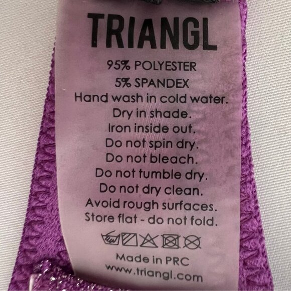 Triangl Purple Sparkly Plum Mica Swim Bikini Top - Picture 6 of 6